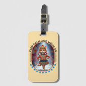 Grappige kat mode show bagagelabel (Voorkant (verticaal))