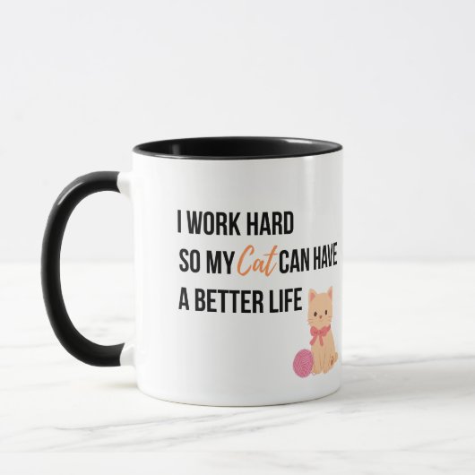 Grappige kat moeder esthetisch ontwerp mok (Links)