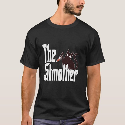 Grappige Kat Moeder Katmoeder Kraai Zwarte Kat Moe T-shirt (Voorkant)