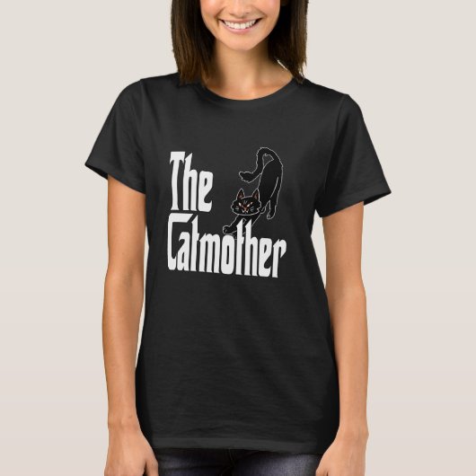 Grappige Kat Moeder Katmoeder Zwarte Kat Moeder Ki T-shirt (Voorkant)