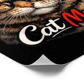 Grappige kat moeder schattige kat liefhebbers moed poster (Hoek)
