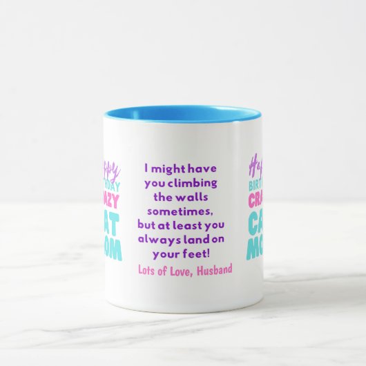 Grappige KAT MOEDER Verjaardag Van De ECHTGENOOT A Mok (Midden)