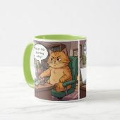 Grappige kat mok (Voorkant links)