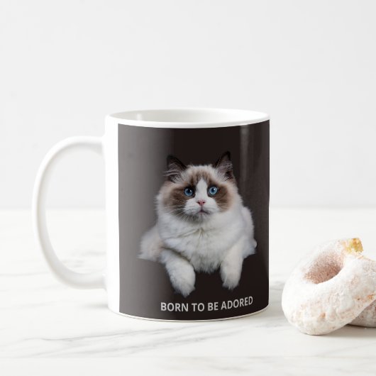 Grappige kat mok (Met donut)