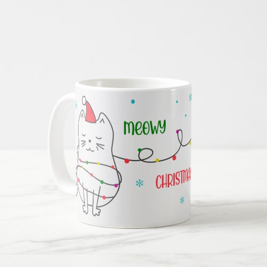 Grappige kat mok (Voorkant links)