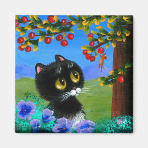 Grappige kat muis creationarts magneet