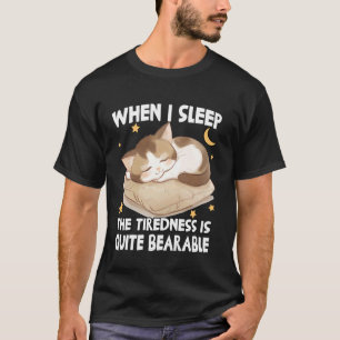 Grappige kat nachthemd The Fatty neemt een slaapje T-shirt