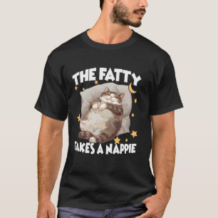 Grappige kat nachthemd The Fatty neemt luier chonk T-shirt