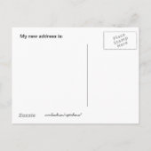 Grappige kat Nieuw adres verplaatst Aankondigingskaart (Achterkant)