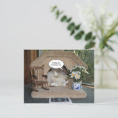 Grappige kat Nieuw adres verplaatst Aankondigingskaart (Staand voorkant)