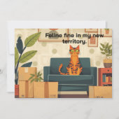 Grappige Kat Nieuwe Huis Bewegende Aankondiging (Voorkant)
