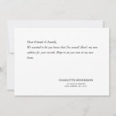 Grappige Kat Nieuwe Huis Bewegende Aankondiging (Achterkant)