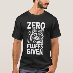 Grappige Kat Nul Pluis Gegeven Gezegden Sarcastisc T-shirt