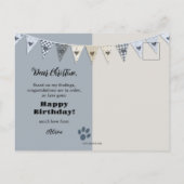 Grappige kat officiële verjaardag briefkaart (Achterkant)