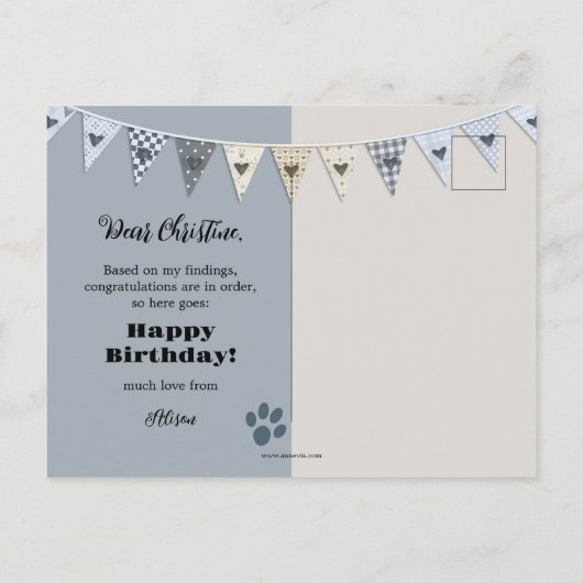 Grappige kat officiële verjaardag briefkaart (Achterkant)