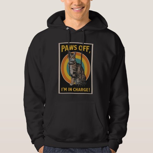 Grappige kat ontwerp pootjes af Ik ben Charge Beng Hoodie (Voorkant)