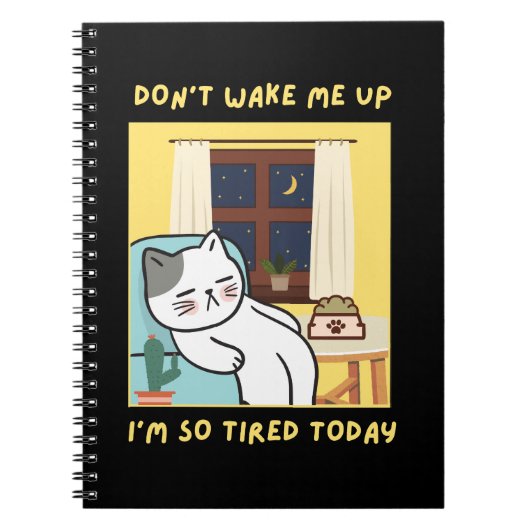 Grappige kat ontwerp voor kinderen- trendy ontwerp notitieboek (Voorkant)