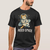 Grappige kat ontwerp voor vrije ruimte t-shirt (Voorkant)