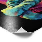 Grappige kat op bank pensioen foto afdruk (Hoek)