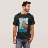 Grappige kat op een vliegdekschip t-shirt (Voorkant volledig)