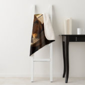 Grappige kat op het toilet | Eigenzinnige badkamer Sherpa Deken (In situ)