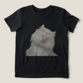 Grappige kat op maat gemaakte huisdier foto kids T Tri-Blend Shirt