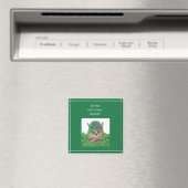 Grappige kat op St. Patrick's Dag Magneet (Insitu (Vaatwasser))