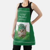 Grappige kat op St. Patrick's Day Schort (Insitu)