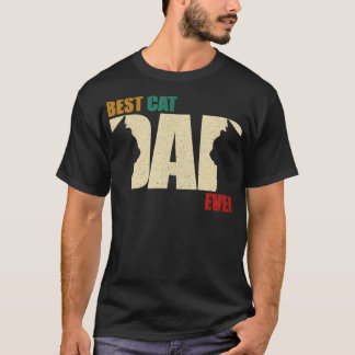 grappige kat papa Retro beste kat vader ooit T-shirt