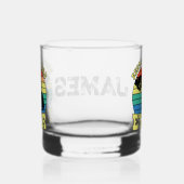 Grappige kat papa vader aangepaste naam cadeau whisky glas (Rechts)