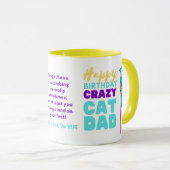 Grappige KAT PAPA Verjaardag Van De VROUW Naar ECH Mok (Voorkant rechts)