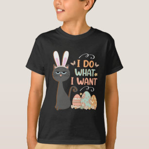 Grappige kat Pasen Wat ik wil Pasen mand vulling T-shirt