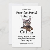 Grappige Kat Perfect Feestje Kaart (Voorkant)