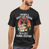 Grappige Kat Persoonlijke Assistent Retro T-shirt (Voorkant)