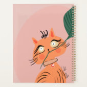  Grappige Kat Plant Blad Cartoon    Planner (Achterkant)