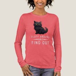 Grappige Kat Pluis Rond En Ontdek Kat Dierenliefhe Tri-Blend Shirt