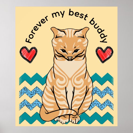 grappige kat poster (Voorkant)