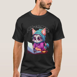 Grappige kat Pun Tech Savvy kitten programmeren Pu T-shirt
