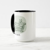 Grappige kat pun Waterman verjaardagscadeau mok (Voorkant links)