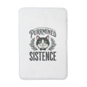 Grappige Kat Purrmined Sistence Vintage Grafisch_1 Badmat (Voorkant Verticaal)