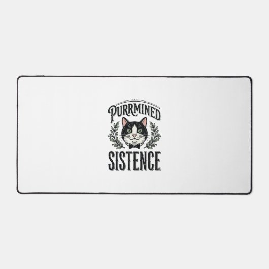 Grappige Kat Purrmined Sistence Vintage Grafisch_1 Bureaumat (Voorkant)