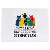 Grappige kat Quote Cat Knuffelen Olympisch Team Ko Groot Cadeauzakje (Achterkant)