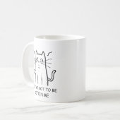Grappige kat quote koffiemok (Voorkant links)