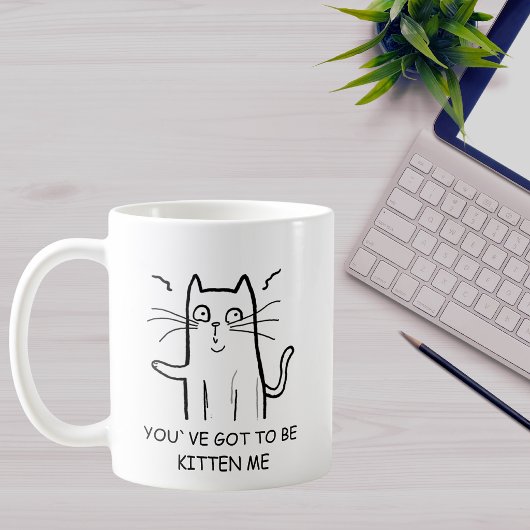 Grappige kat quote koffiemok