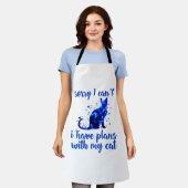 grappige kat quote schort (Gedragen)