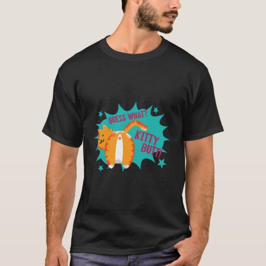 Grappige kat raden wat Kat kont kitten eigenaar T-shirt (Voorkant)