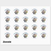 Grappige Kat Razernij Verteert Me Ronde Sticker (Vel)