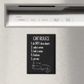 Grappige Kat Regels Kat Eigenaar Humor Magneet (Insitu (Vaatwasser))