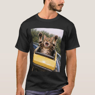 Grappige Kat Roller Coaster Dwaze Meme Grafisch Be T-shirt
