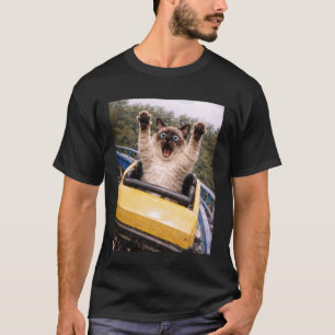 Grappige Kat Roller Coaster Dwaze Meme Grafische S T-shirt
